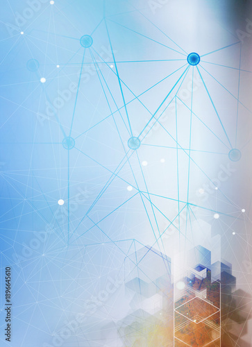 technik produktion abstrakt geometrisch technologie konzept licht cover hochformat grafik netzwerk