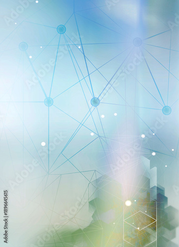 technik produktion abstrakt geometrisch technologie konzept licht cover hochformat grafik netzwerk