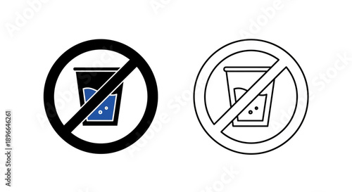 No disposable cups eco friendly recycling symbol Vector