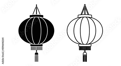 Traditional chinese lanterns illustration Vector