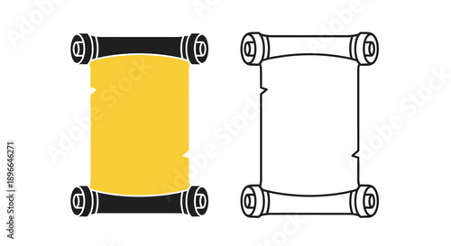 Yellow thread spool high quality illustration Vector