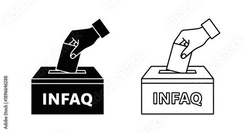 Election voting ballot box hand vote democracy Vector