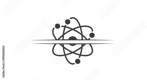 Atom Structure Science Symbol Icon.