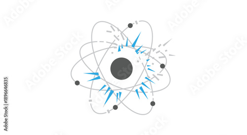 Atom Structure with Electron Orbitals.