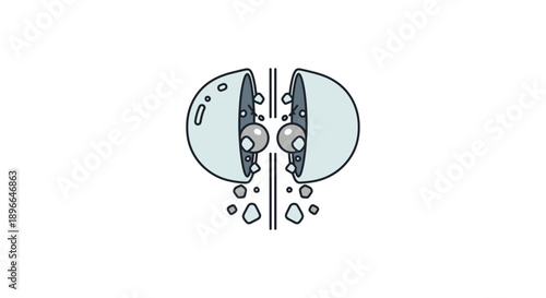 Split Water Droplet Breaking Apart.