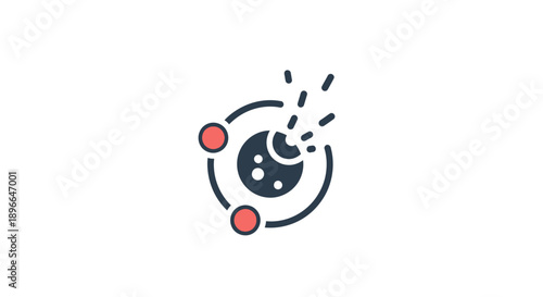 Atom Structure with Electron Orbitals.