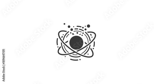 Black Hole Cosmic Space Icon Symbol.