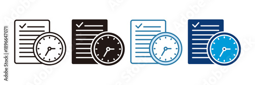 Homework Icon Set Multiple Style Collection