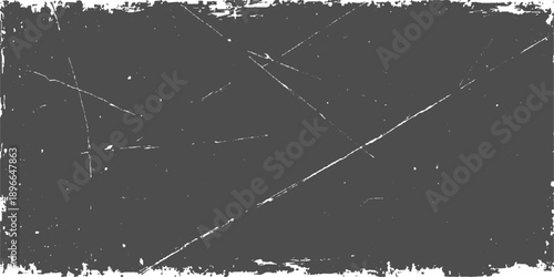 Abstract black grunge background with a vintage ink splatter texture and a dirty paint brush border illustration