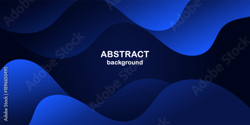 Abstract Blue Wave Background with Modern Gradient Design.suit for banner, web, brochure, presentation, website and poster