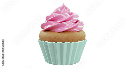 Pink Frosted Cupcake