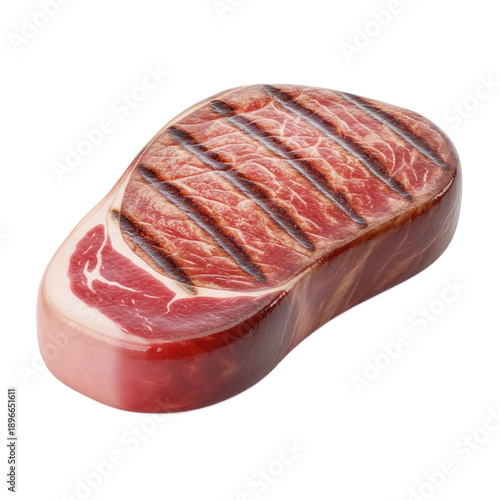 Raw Strip Steak With Grilling Marks And Fat Marbling Studio Lighting