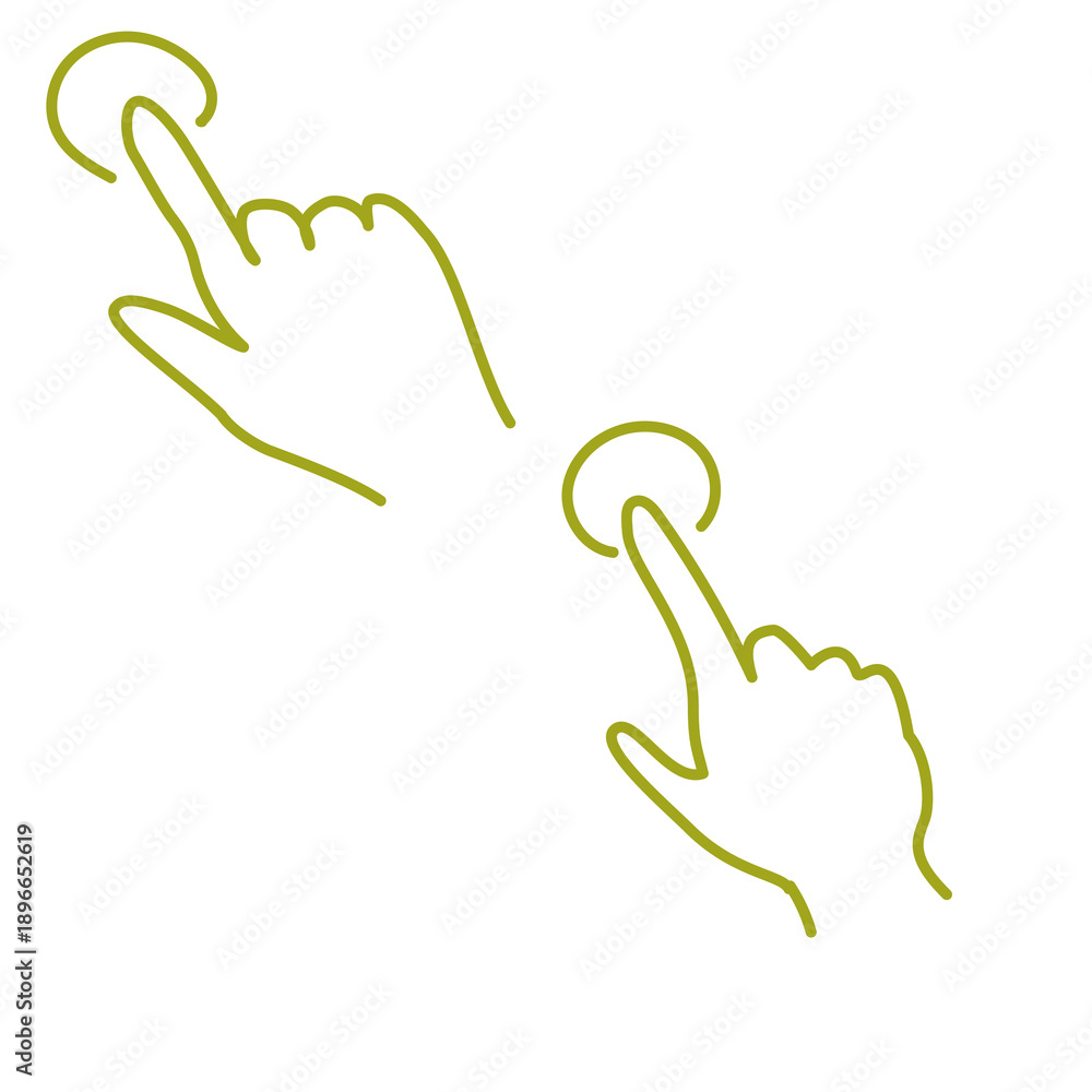 Fototapeta premium Illustration of a hand clicking with its index finger