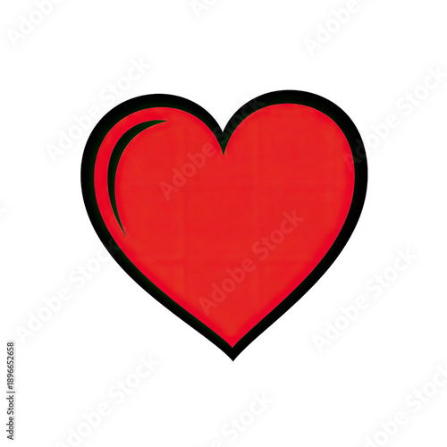 Red Heart Symbol with Dark Red Gradient Background and Subtle Vignette Effect