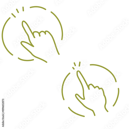 Illustration of a hand clicking with its index finger circle