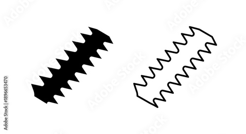 Black and white zigzag lines abstract design Vector