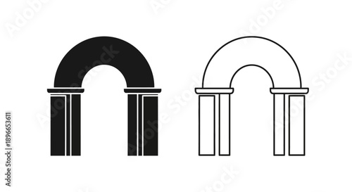Architecture arches design elements Vector