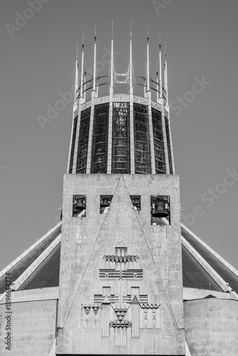 Liverpool, Lancashire, UK: Liverpool Metropolitan Cathedral; the Metropolitan Cathedral of Christ the King, locally nicknamed 