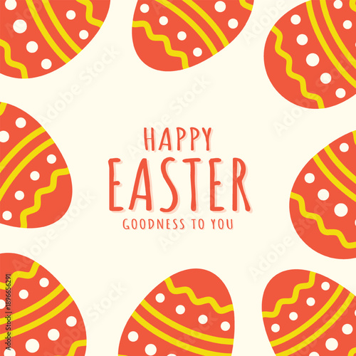 Vector Happy Easter Day Design Background