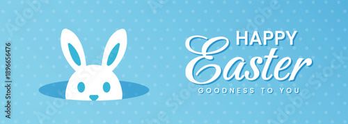 Vector Happy Easter Day Banner Design Background