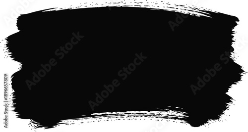 Black brush stroke on white background