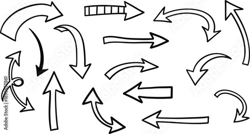 Collection of arrows pointing in various directions