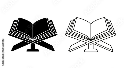 Islamic book quran holy scriptures religious symbols Vector