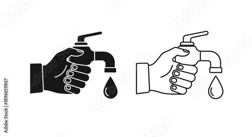 Hand washing hygiene illustration Vector