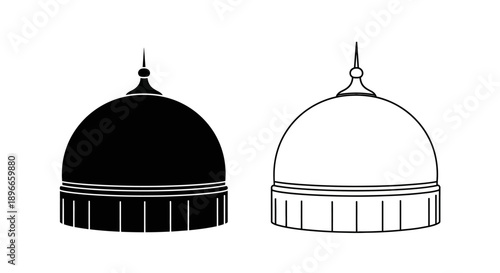 Traditional turkish ottoman dome architecture Vector