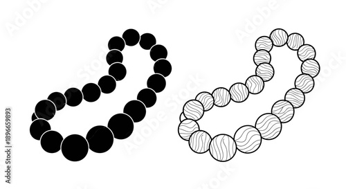Wooden beaded necklaces handcrafted jewelry Vector