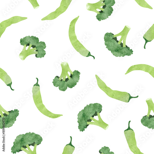Green vegetables seamless p...