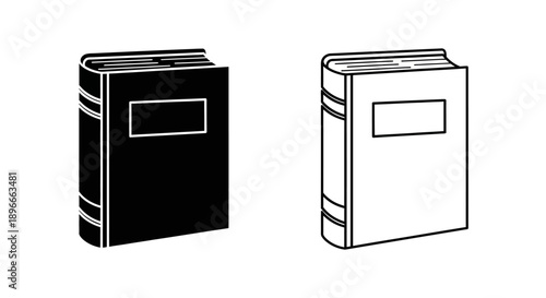 Black and white book cover design template Vector