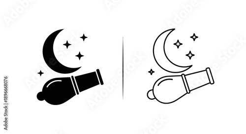 Whimsical moon and stars wine bottle labels Vector