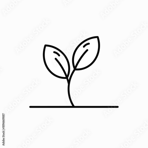 Minimalist Sprout Icon
