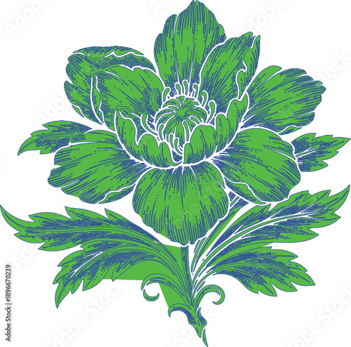 described showcases an elaborate floral design characterized by its intricate details and aesthetic