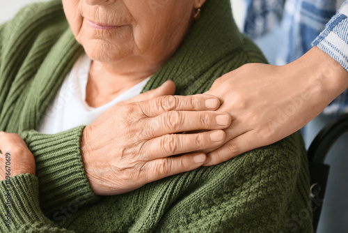 Senior woman in wheelchair ...