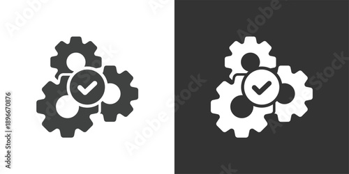 Settings Successfully Applied icon. Solid glyph series icon