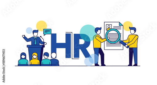 Human Resources Team Working Together.