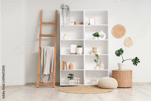 Interior of light room with...
