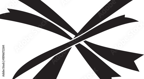 Abstract Black and White Geometric Shape Art Design Element