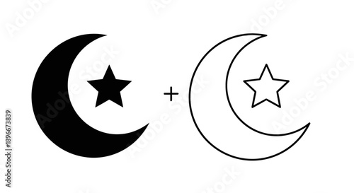 Moon star symbols night sky design Vector