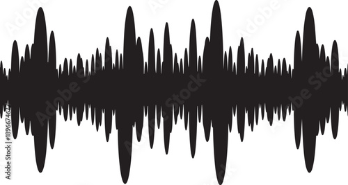Sound wave pattern on a white background graphic design