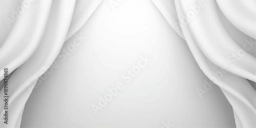 White silk and satin fabric texture background