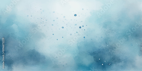 Rainy window with water drops and cloudy sky background