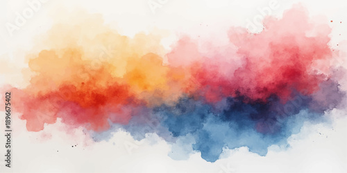 Colorful abstract watercolor background with splashes