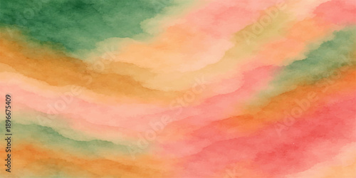 Colorful abstract watercolor hand painted background