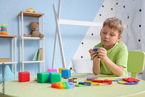 Little boy with autistic di...