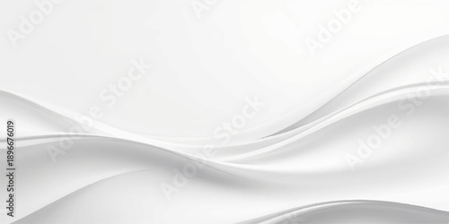 Abstract wavy flowing background with smooth light curves and soft silk texture in blue and gray tones