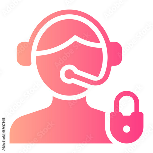 padlock gradient icon