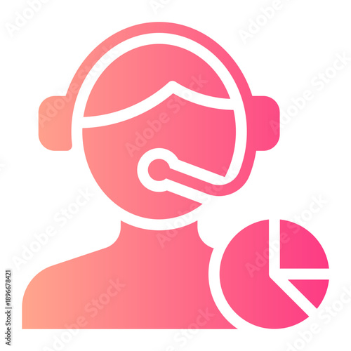 pie chart gradient icon